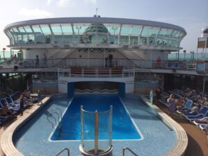 a pool on a cruise ship