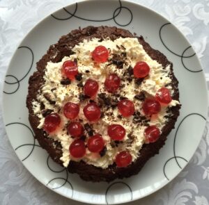 a plate of food on a table